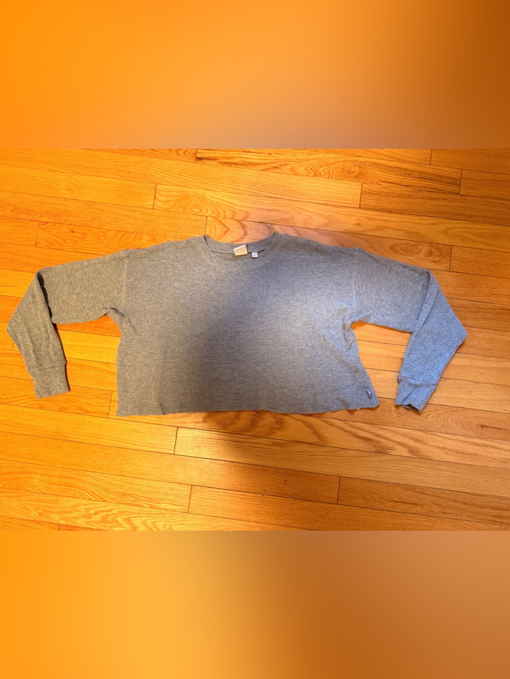 TNA cropped grey longsleeve thermal